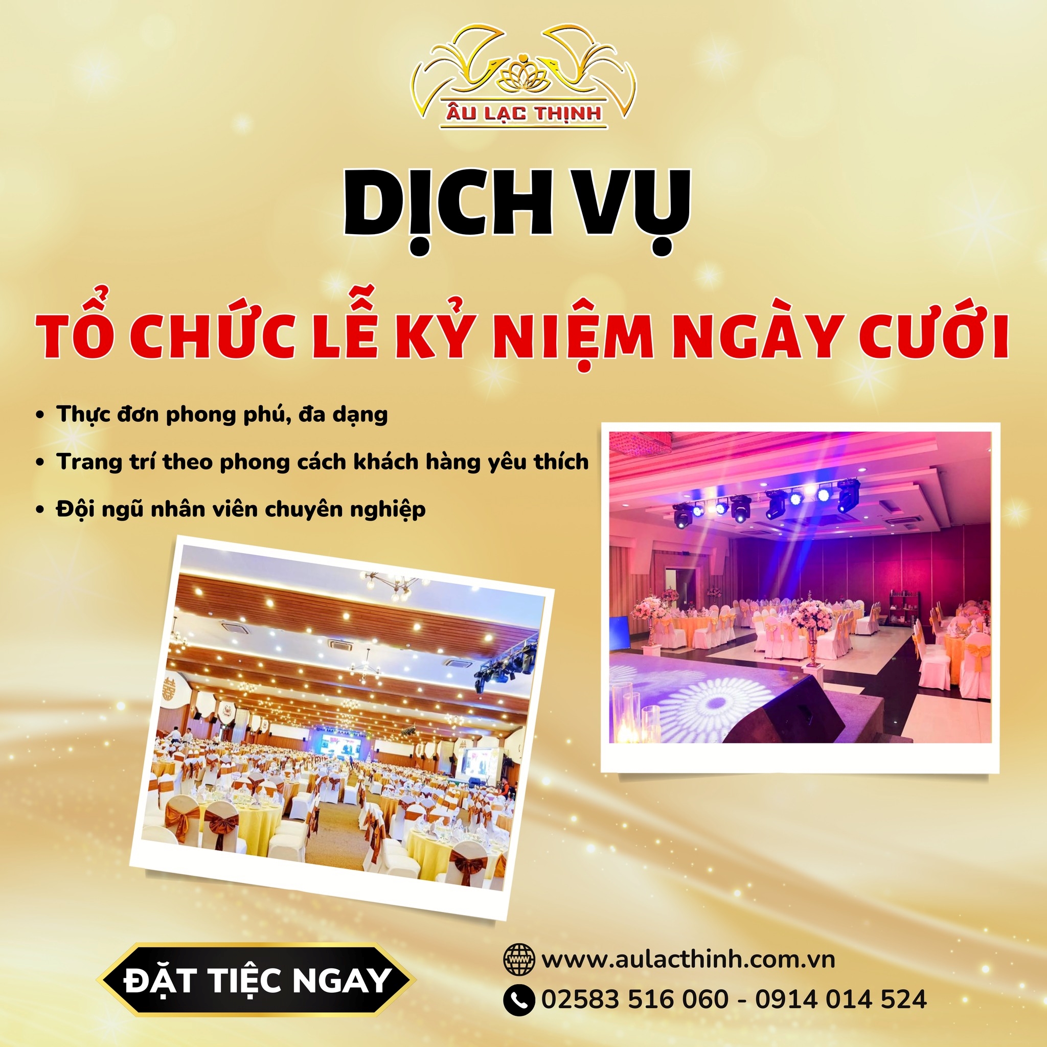 ÔN LẠI NHỮNG KHOẢNH KHẮC TUYỆT ĐẸP BÊN NHAU VỚI DỊCH VỤ TỔ CHỨC LỄ KỶ NIỆM NGÀY CƯỚI